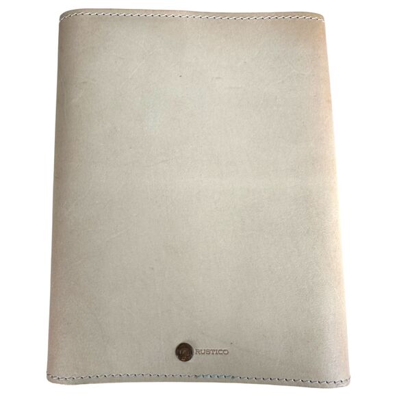 Rustico Leather Drawstring Writing Journal Portfolio Notebook Cover Beige NEW - Picture 4 of 4